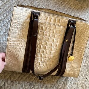Croc-embossed Brahmin tote